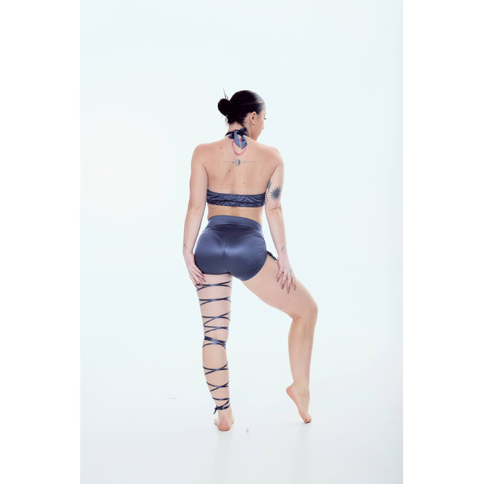 TRUE shorts Blue graphite silk_ синій графітовий шовк