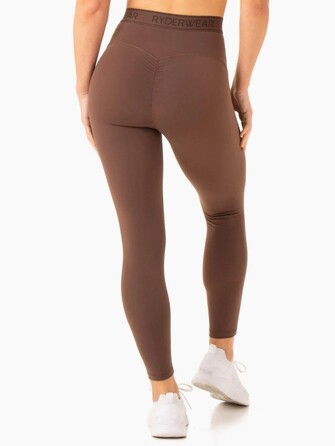 Легінси Level Up High Waisted Scrunch Leggings - Chocolate