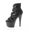 Босоножки Pleaser Adore-700-24, каблук 7 дюймов, ремни крест-накрест 2 3/4 дюйма, молния сзади, черная эластичная лента из микрофибры