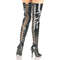 Сапоги Pleaser Seduce-3063, 5 дюймов, открытая спина, D-образное кольцо, эластичные, BT, черные