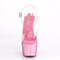 Босоніжки Pleaser Adore-708CF *7 дюймів на підборах, 2 3/4 дюйма з ремінцем на щиколотці, прозорі/рожеві