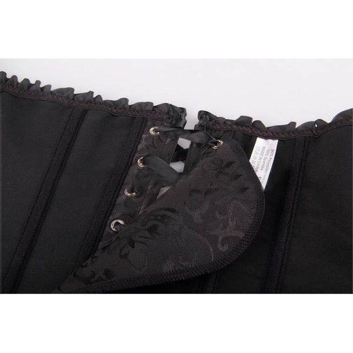 Корсет з квітковим принтом Star Night Corset Top з гачками та шнурівкою, чорний, M (без коробки)