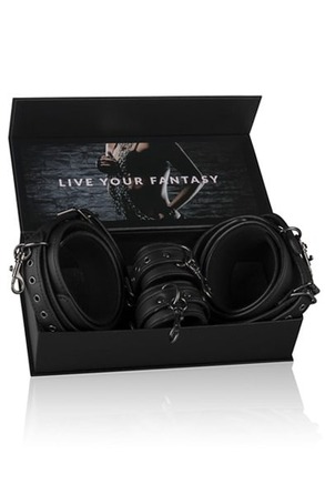 Бондажний набір для зап'ястків та стегон Easytoys, штучна шкіра