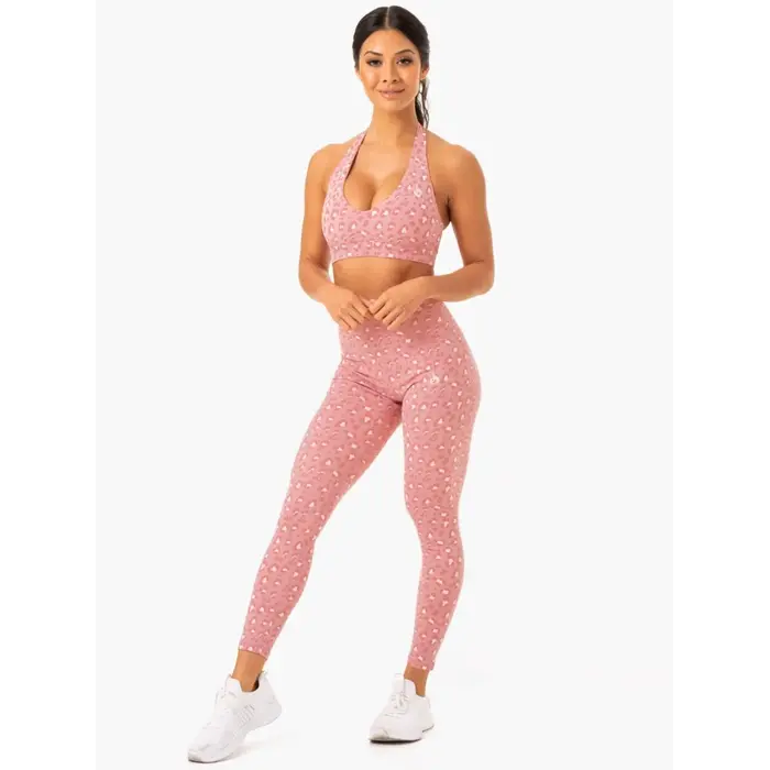Леггинсы Ryderwear Hybrid Full Length Leggings - Pink Leopard