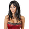 Перука Cottelli Collection Long Black Wig чорна 50 см з чубчиком