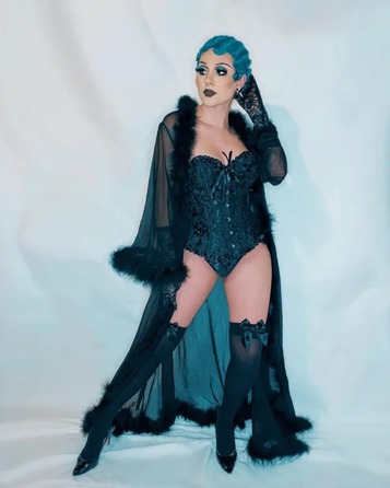 Непрозорі високі чорні панчохи з червоним бантом Leg Avenue O\S