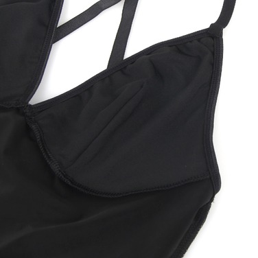 Платье с чокером, глянцевое Star Night Wet Look с имитацией винила, черное, L