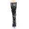Чоботи Pleaser Boots Seduce-2000 до коліна, 5 дюймів, звичайні, еластичні, з блискавкою збоку, чорні