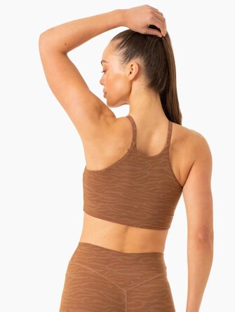Топ Transform Reversible Sports Crop - Chocolate Zebra
