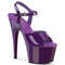 Босоніжки Pleaser Adore-709 на підборах 7 дюймів, босоніжки з ремінцем на щиколотці 2 3/4 дюйма, фіолетовий лак