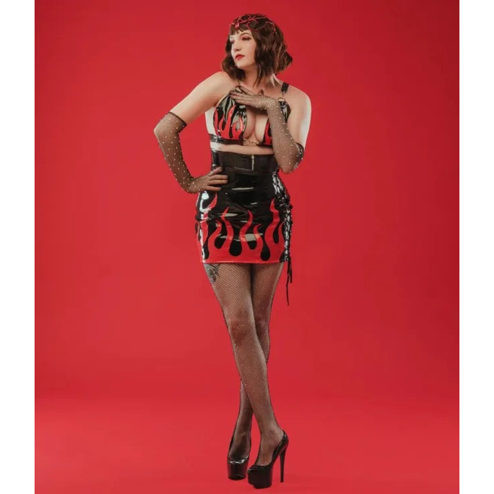 Довгі рукавички у сіточку зі стразами Leg Avenue, чорні