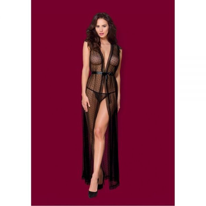 Пеньюар стрінги Obsessive 876-PEI-1 L / XL