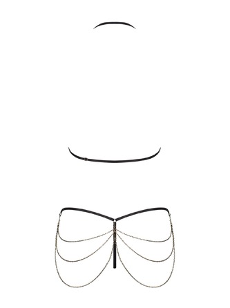 Комплект Obsessive Redella 2-pcs set black L/XL