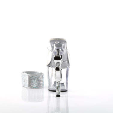 Босоніжки Revolver-712 7 дюймів R/S з прикрасами на пістолетному каблуці, босоніжки PF 3 1/4 дюйма, прозорі