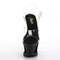 Босоніжки Pleaser Moon-708 *7 дюймів на підборах, 2 3/4 дюйма з вирізом PF з ремінцем на щиколотці, прозорі/чорні