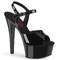 Босоніжки Pleaser Gleam-609 на підборах 6 дюймів, босоніжки з ремінцем на щиколотці 1 3/4 дюйма, чорні