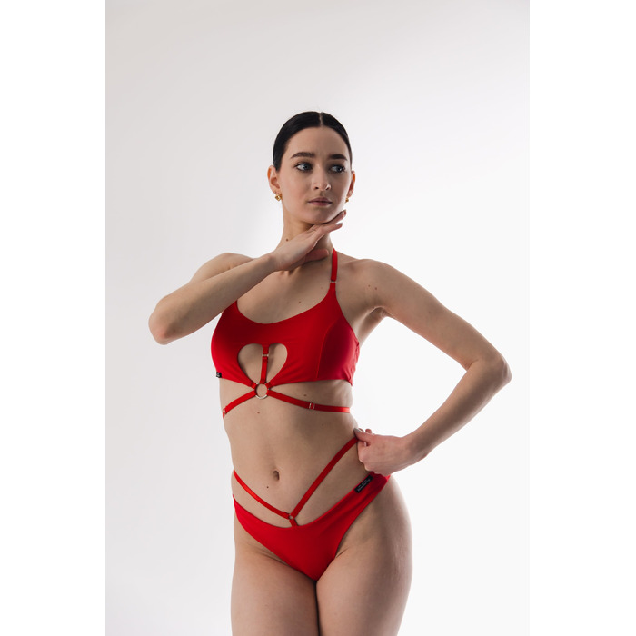 Комплект Freya Goddess з Вирізами для Pole Dance, Exotic та Сценічних Виступів - червоний