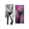 Трусики стрінги зі стразами та відкритим доступом CalExotics Crotchless Thong, чорний