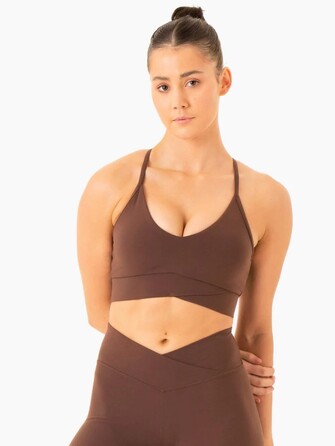 Топ Serene Cross Over Sports Bra - Chocolate