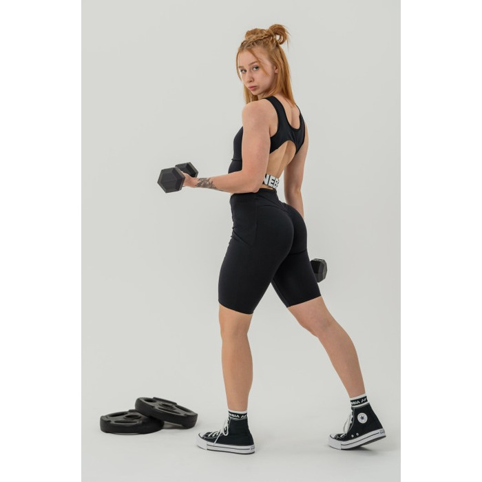 Велосипедки Nebbia High waisted biker shorts 10'' GYM THERAPY Black 628