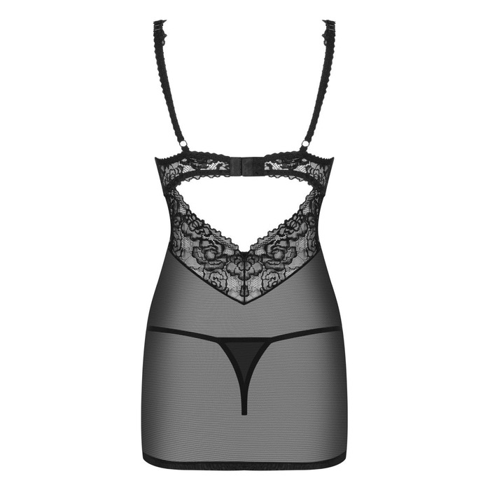 Пеньюар Obsessive 867-CHE-1 та стрінги S/M