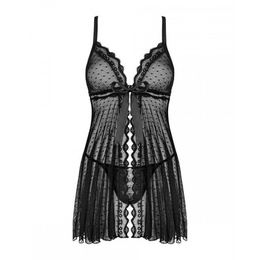 Пеньюар Obsessive Marrbel та стрінги S/M