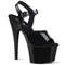 Босоножки Pleaser Adore-708N, каблук 7 дюймов, ремешок на щиколотке шириной 2 3/4 дюйма, черные