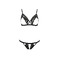 Комплект білизни з відкритим доступом DIABOLINA SET black S/M - Passion
