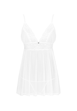 Пеньюар із трусиками Obsessive Heavenlly babydoll & thong XS/S