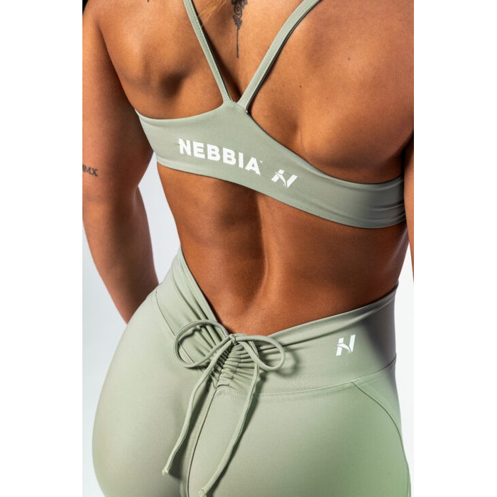 Топ Nebbia Medium-Support Sports Bra TWIST-KNOT Light Green 423