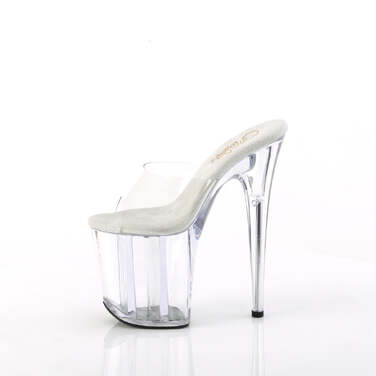 Шльопанці Flamingo-801 на підборах 8 дюймів, шльопанці з відкритим носком 4 дюйми, прозорі