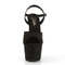 Босоніжки Pleaser Adore-709FS на підборах 7 дюймів, босоніжки з ремінцем на щиколотці 2 3/4 дюйма з обгорнутою підошвою, чорні замшеві