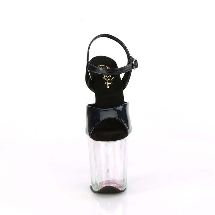 Босоножки Flamingo-809HT *Каблук 8 дюймов, 4-дюймовый голографический ремешок на щиколотке, черные