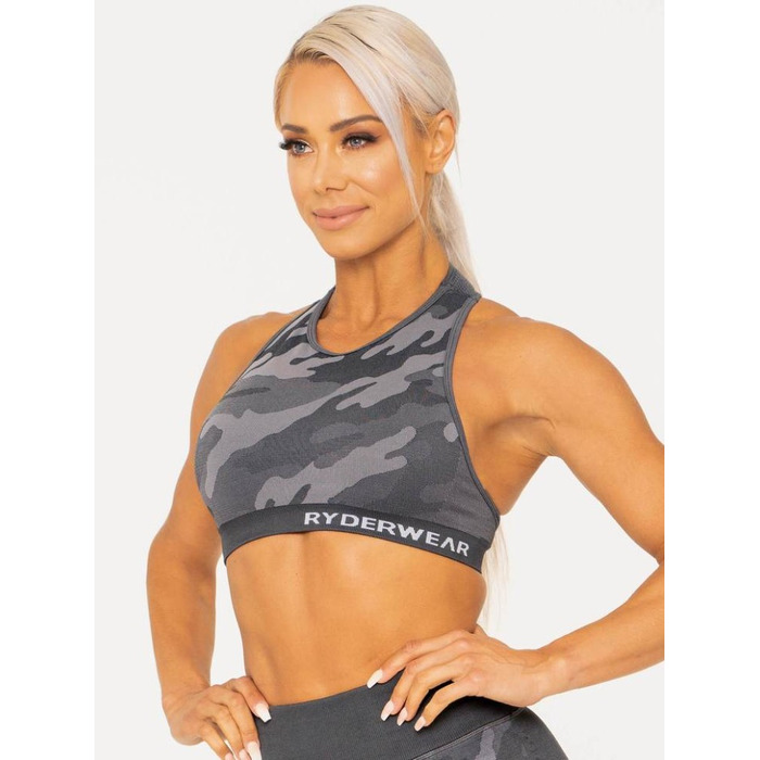 Топ Ryderwear Camo Seamless Sports Bra Charcoal