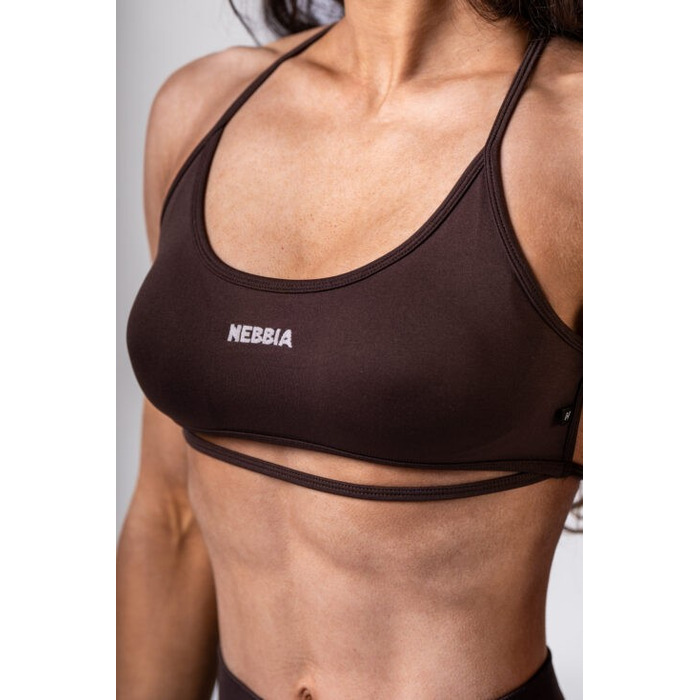 Топ Nebbia Open-Back Sports Bra POWER Dark Brown 890