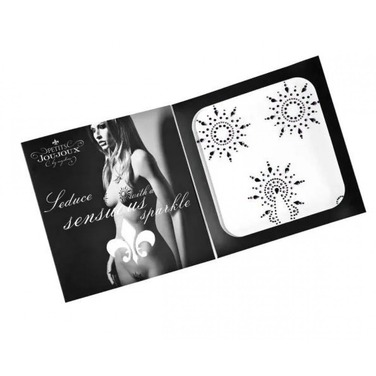 Украшения из страз для груди и лобка, Joujoux Gloria серебряный