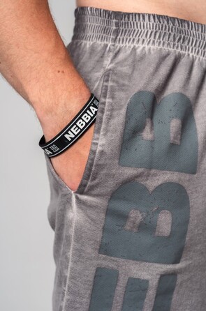 Шорты Nebbia Washed-off Gym Sweatshorts NO BS Light Grey 367