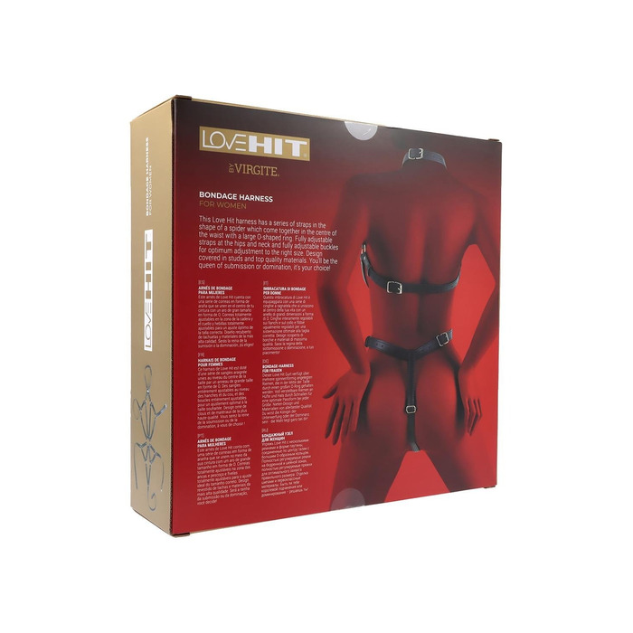 Портупея з декоративними заклепками Virgite Love Hit з екошкіри, чорна