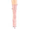 Чоботи Pleaser Flamingo-1050FS *8-дюймовий каблук, 4-дюймові черевики зі шнурівкою спереду до середини ікри, блискавка збоку, рожеві