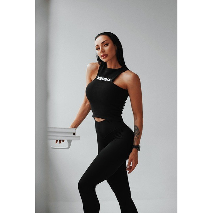 Майка SPORTS NEBBIA LABELS CROP TOP 516 BLACK
