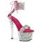 Босоніжки Pleaser Sky-327RSI *7 дюймів на підборах, 2 3/4 дюйма з манжетою на щиколотці PF з RS, блискавка ззаду, сріблясті/рожеві