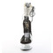 Босоніжки Pleaser Captiva-624RS на підборах 6 дюймів, босоніжки з манжетою на щиколотці 1 3/4 дюйма PF RS, блискавка ззаду, прозорі/чорні