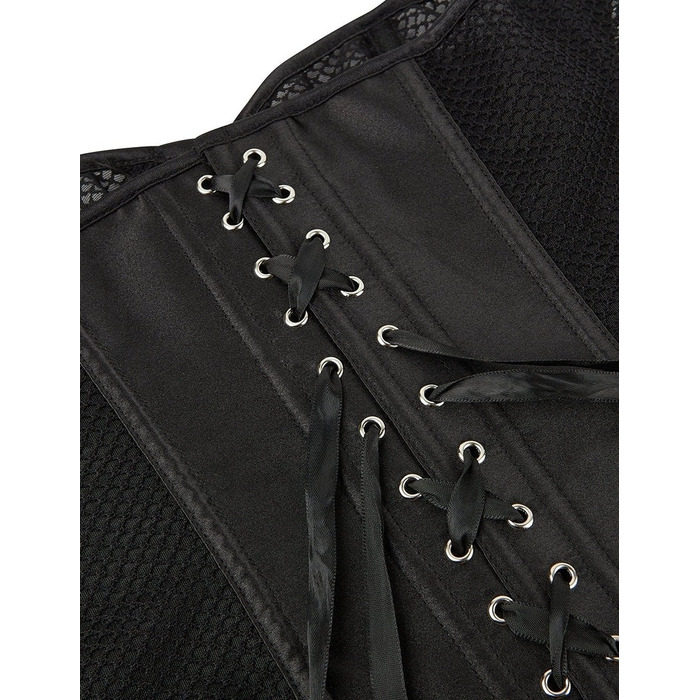 Корсет из сетки Star Night с крючками и шнуровкой, черный, S (без коробки)