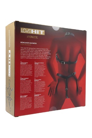 Портупея з декоративними заклепками Virgite Love Hit з екошкіри, чорна