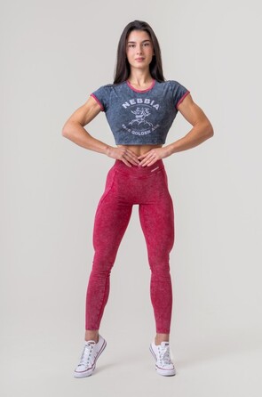 Легінси Nebbia Washed High Waisted Leggings LEGACY Red 777