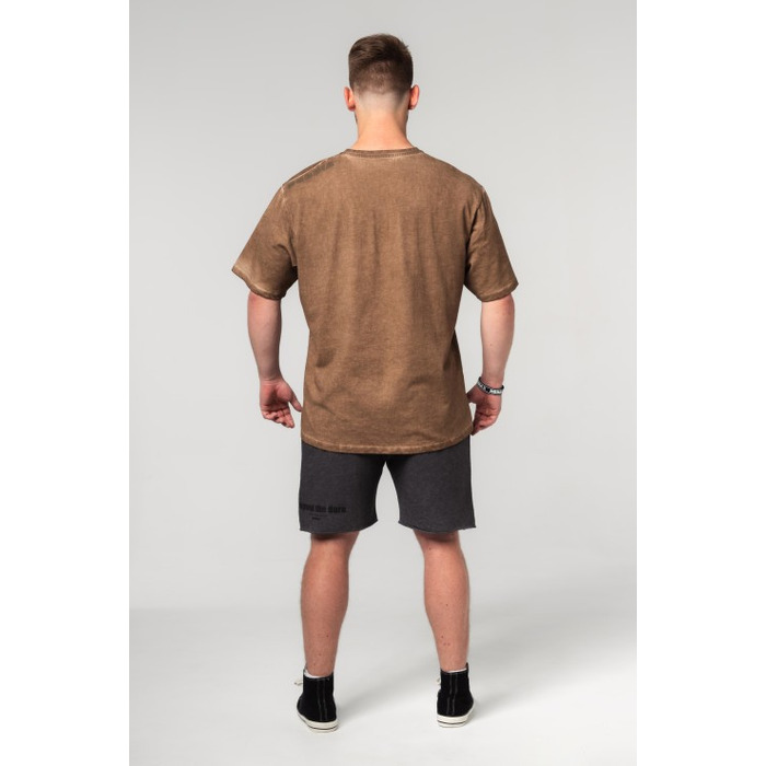 Футболка Nebbia Washed-off Oversized T-shirt HERITAGE Light Brown 355