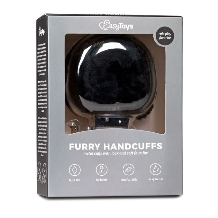Наручники EASYTOYS Furry Handcuffs - Black