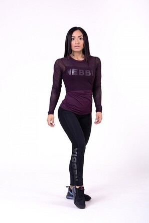 Лонгслів Nebbia Flash-Mesh Long Sleeve Shirt 664 Bordo Bordeaux