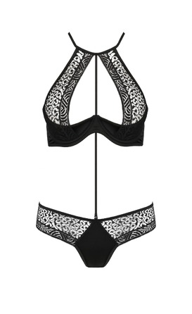 Комплект белья с ажурными вставками SCARLET BIKINI black S/M - Passion