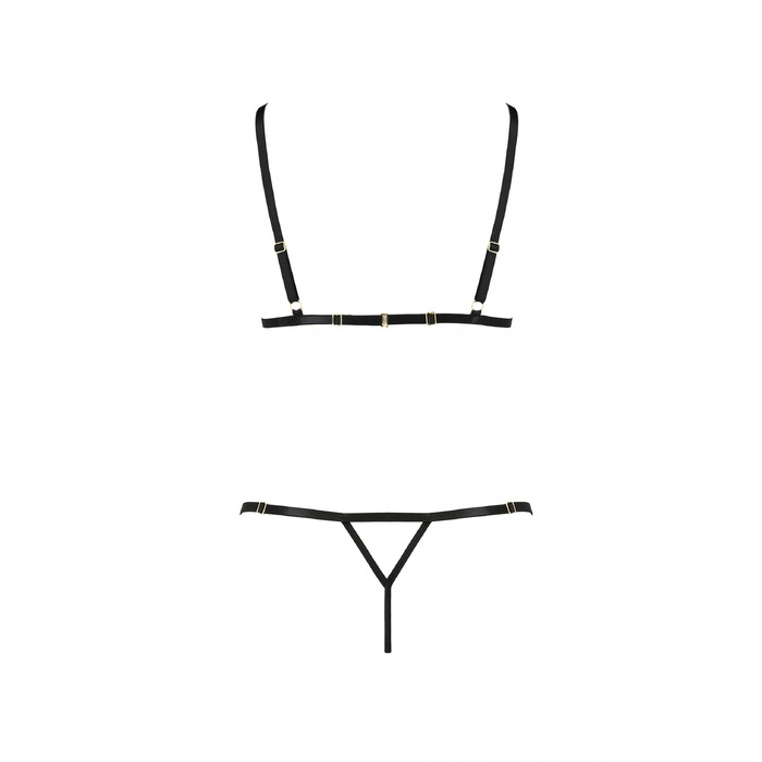 Комплект с открытым бюстом SOLON SET black S/M - Passion